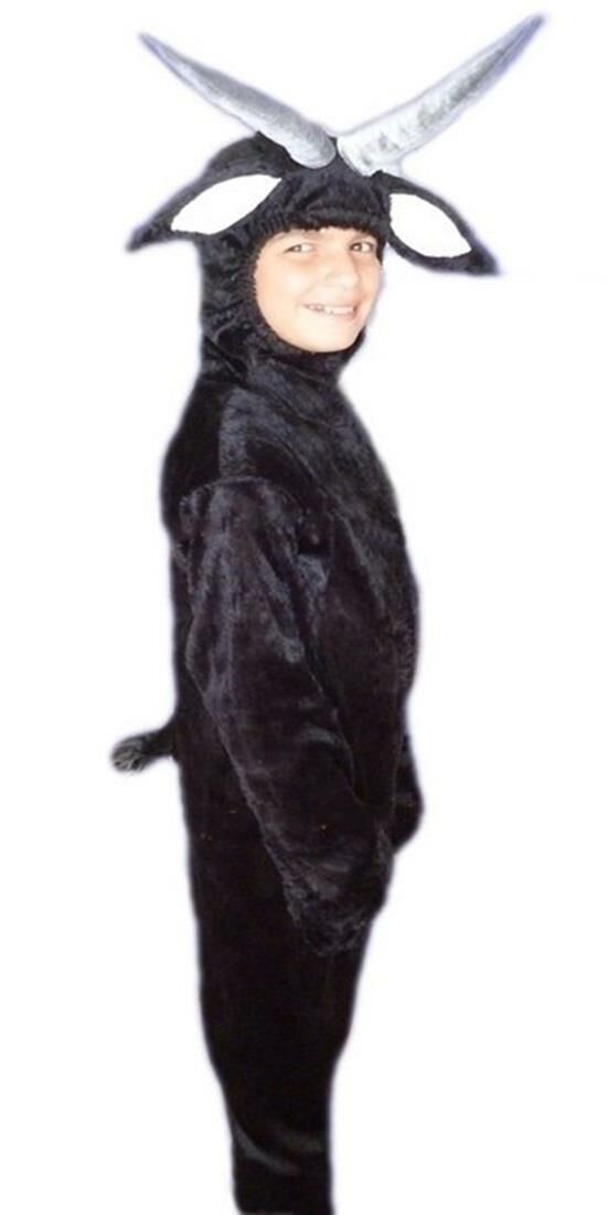 Keçi Kostümü Model-2 4-5 Yaş - Siyah
