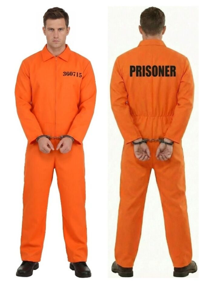 Turuncu Mahkum Kostümü | Yetişkin Hapishane Kıyafeti