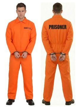 Turuncu Mahkum Kostümü | Yetişkin Hapishane Kıyafeti