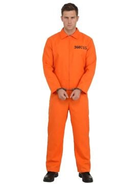 Turuncu Mahkum Kostümü | Yetişkin Hapishane Kıyafeti