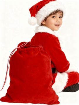 Noel Baba Hediye Çuvalı Mini Boy (35X50 cm)