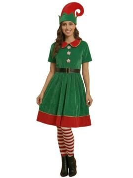 Noel Elf Yetişkin Kadın Kostümü