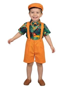 Safari Konseptli Papyonlu Şapkalı Kostüm