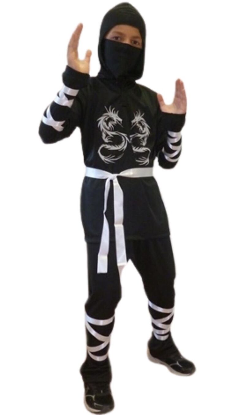 Ninja Kostümü 8-9 Yaş - Beyaz