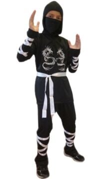 Ninja Kostümü 8-9 Yaş - Beyaz