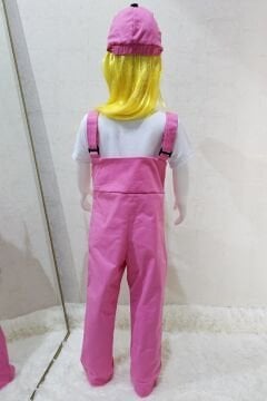 Bahçıvan Tulum ve Şapka Set Pembe