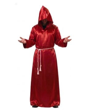 Halloween Büyücü Kostümü Yetişkin Kırmızı