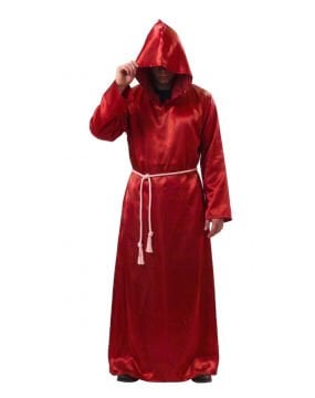 Halloween Büyücü Kostümü Yetişkin Kırmızı