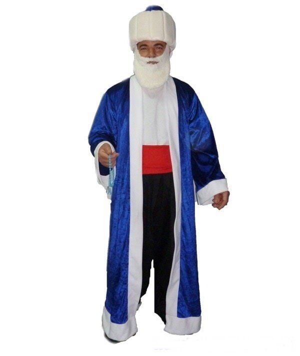 Nasrettin Hoca Kostümü Yetişkin S Beden - Mavi
