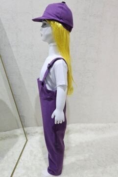 Bahçıvan Tulum ve Şapka Set Lila