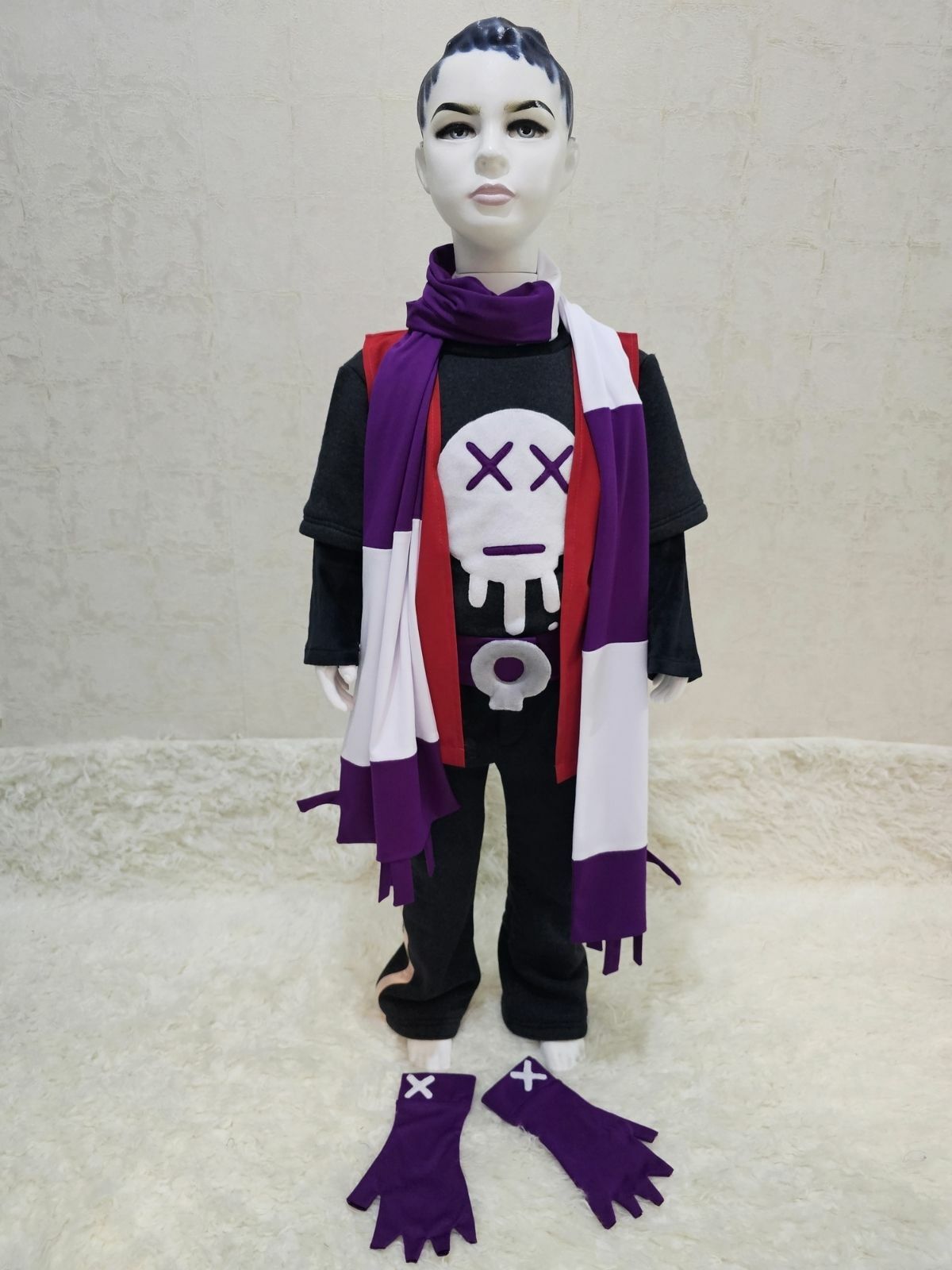 Gizemli Dövüşçü Anime Cosplay Kostümü