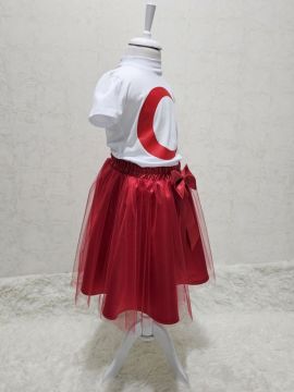 Ay Yıldızlı Tişört Kırmızı Tütü Etek Takım 10-11 Yaş