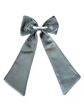 Ay Yıldızlı Fiyonklu Siyah Saç Tokası