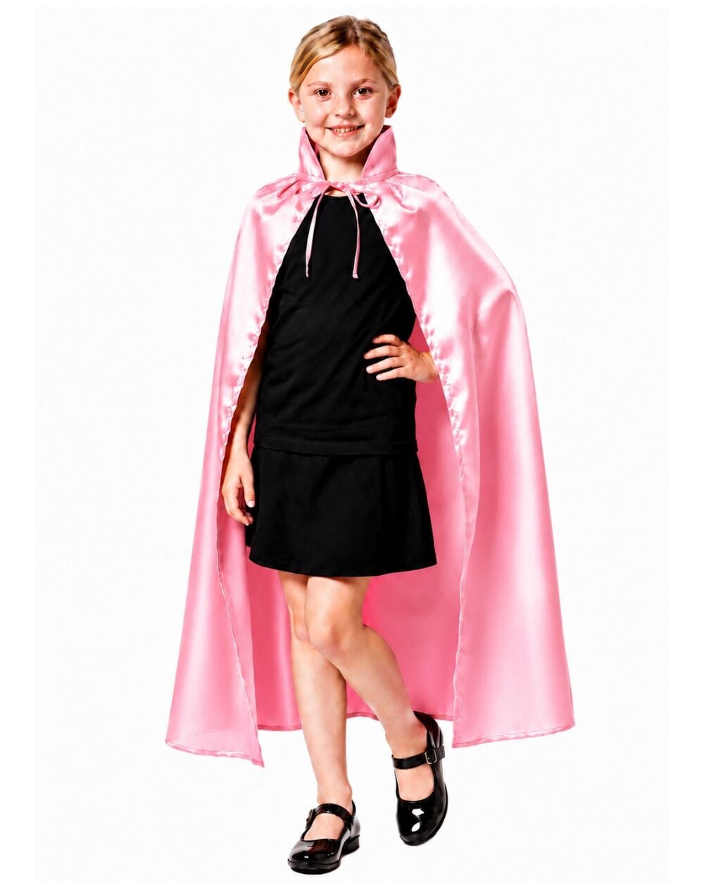 Pembe Saten Pelerin Çocuk