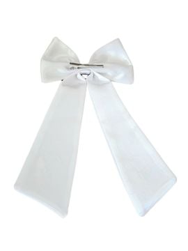 Ay Yıldız Atatürk İmzalı Fiyonklu Beyaz Saç Tokası