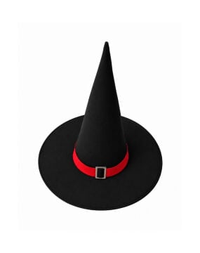Halloween Cadı Şapkası Toka Detaylı Siyah