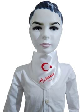 Ay Yıldızlı Atatürk İmzalı Fular