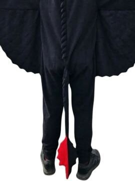 Dişsiz Ejderha Kostümü | Siyah Ejderha Pijama Tulum Kostüm