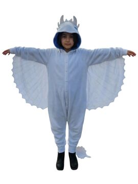 Işığın Öfkesi Ejderha Kostümü | Beyaz Ejderha Pijama Tulum Kostüm