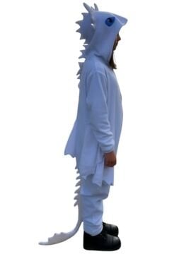 Işığın Öfkesi Ejderha Kostümü | Beyaz Ejderha Pijama Tulum Kostüm