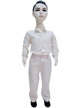Beyaz Pantolon Gömlek Takım