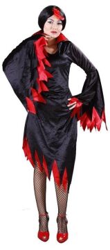 Vampirella Kostümü Yetişkin L Beden - Siyah-Kırmızı