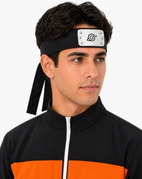 Naruto Konoha Ninja Alın Bandı Yetişkin - Siyah