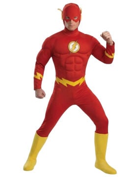 Flash Kostümü Kaslı Yetişkin