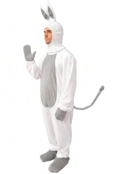 Eşek Kostümü Yetişkin Model-2 XL Beden - Beyaz