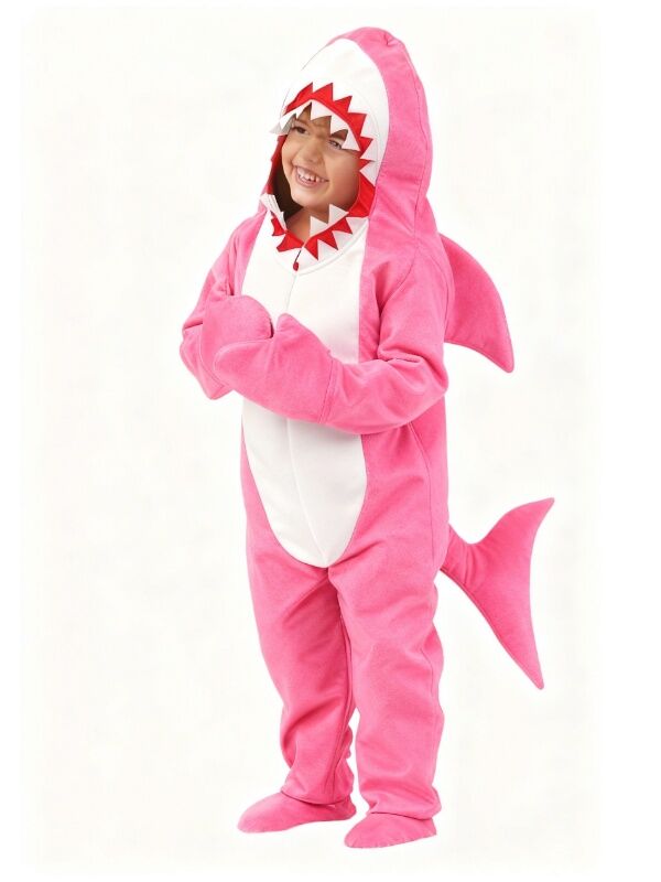 Köpek Balığı Kostümü 12-13 Yaş - Pembe
