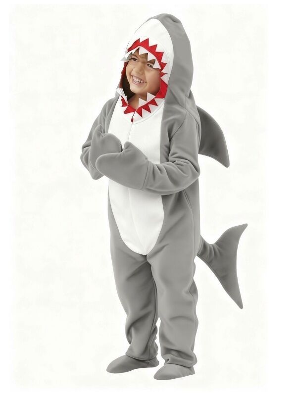 Köpek Balığı Kostümü 2-3 Yaş - Gri