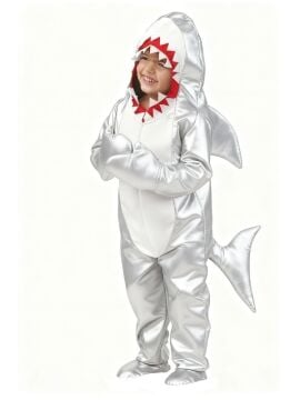 Köpek Balığı Kostümü 2-3 Yaş - Gümüş Gri