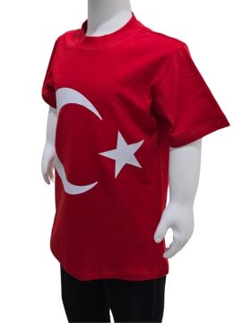Ay Yıldız Baskılı Türk Bayraklı Tişört