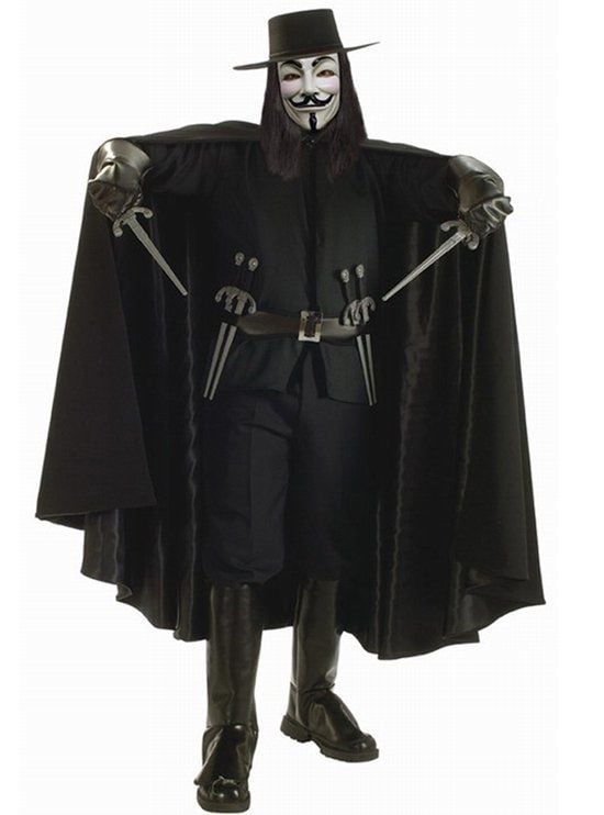 V For Vendetta Kostümü Yetişkin