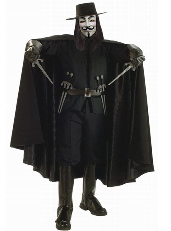 V For Vendetta Kostümü Yetişkin