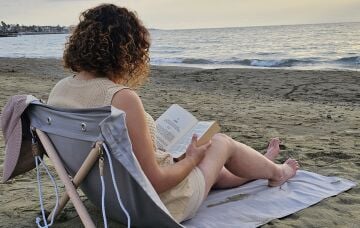 Askılı Portatif Şezlong Gri