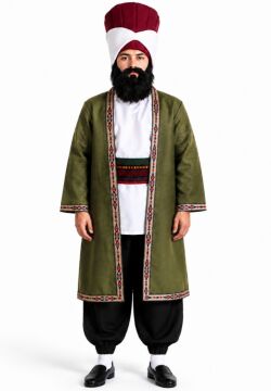 Evliya Çelebi Kostümü Yetişkin Haki - M Beden
