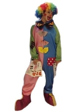 Palyaço Kostümü Yetişkin Model-7 | Papyonlu Yetişkin Palyaço Kostümü