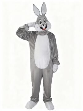 Bugs Bunny Tavşan Kostümü Yetişkin L Beden - Gri