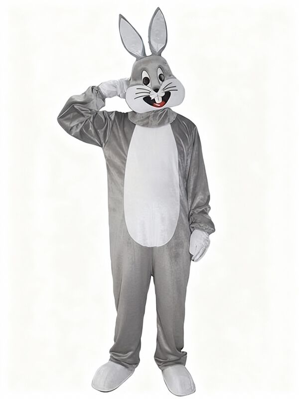 Bugs Bunny Tavşan Kostümü Yetişkin S Beden - Gri