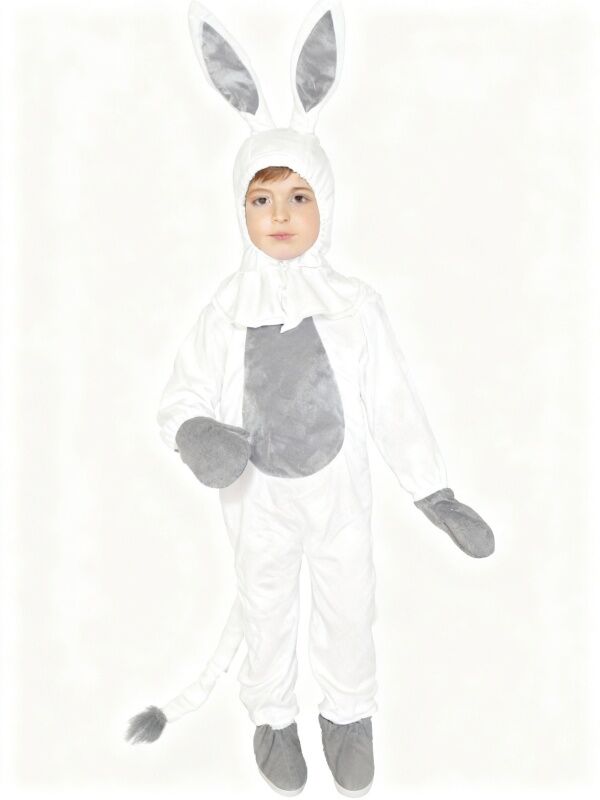 Eşek Kostümü Model-2 10-11 Yaş - Beyaz