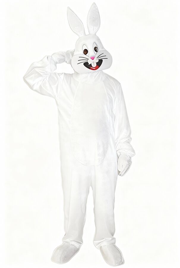 Bugs Bunny Tavşan Kostümü Yetişkin XL Beden - Beyaz