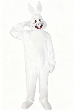 Bugs Bunny Tavşan Kostümü Yetişkin XXL Beden - Beyaz