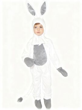 Eşek Kostümü Model-2 8-9 Yaş - Beyaz