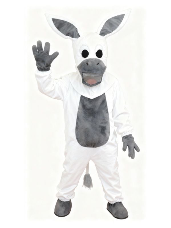 Eşek Kostümü Model-1 4-5 Yaş - Beyaz