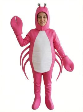 Yengeç Kostümü Yetişkin Pembe - M Beden