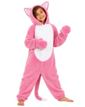 Kedi Kostümü Model-2 Pembe - 6-7 Yaş