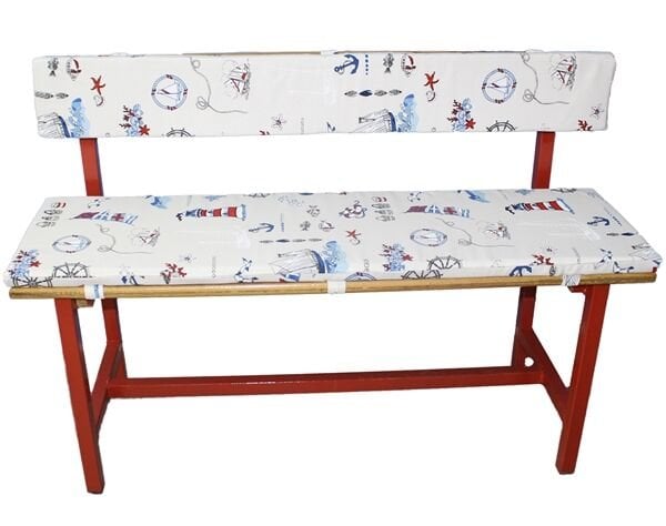 Sıra Minderi Çift Kişilik Deniz Desenli (Pamuklu)