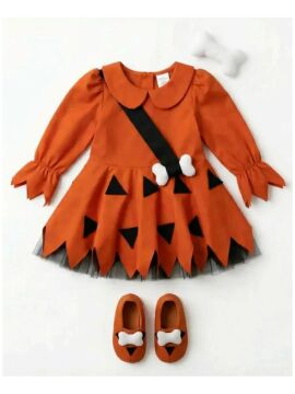 Taş Devri Çakıl Kostümü Uzun Kol