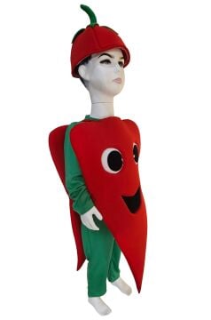 Biber Kostümü Kırmızı | Biber Kıyafeti